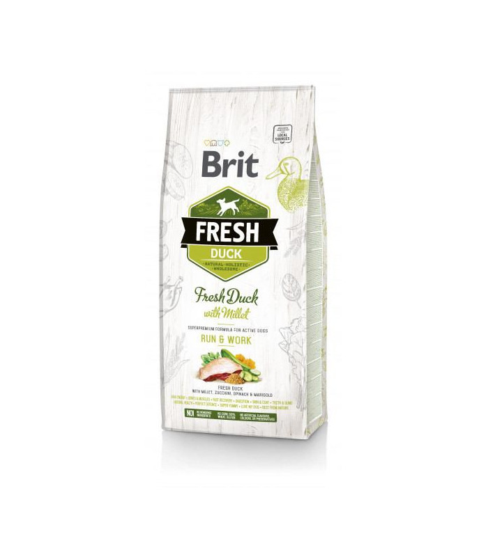 Корм сухий Brit Fresh Duck Millet Active Run & Work для дорослих активних собак з качкою та пшоном Brit Fresh - 1 - 