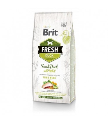Корм сухий Brit Fresh Duck Millet Active Run & Work для дорослих активних собак з качкою та пшоном Brit Fresh - 1 - 