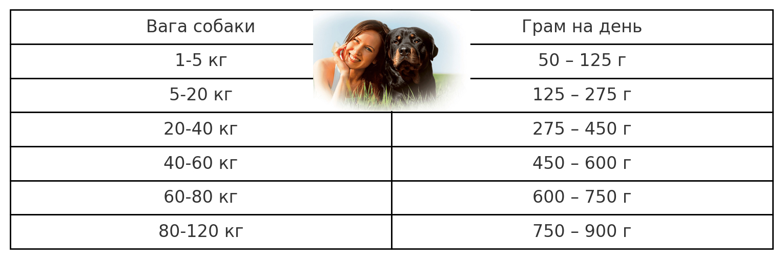 Норма годувааня собаки