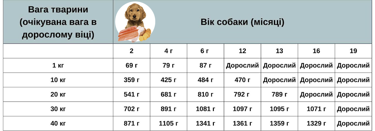Інструкція по годуванню Orygo Puppies Pate